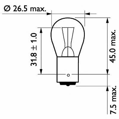 Лампа розжарювання P21W 24V 21W Philips 13498CP