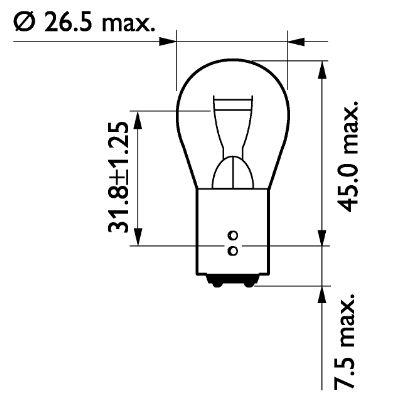 Лампа накаливания P21/5W 24V 21/5W Philips 13499CP