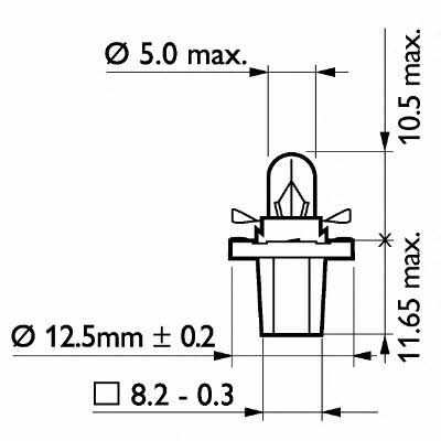 Philips Лампочка накаливания BAX 24V 1,2W – цена 825 UAH