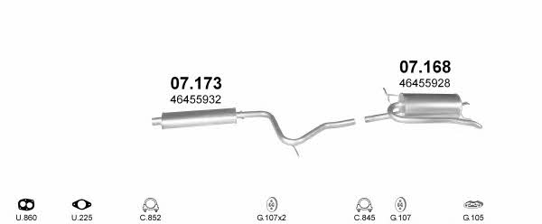 POLMO02284 Polmostrow Система выпуска отработаных газов