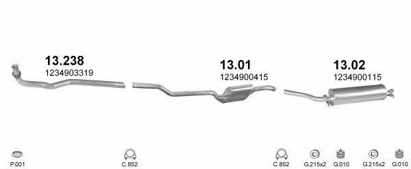 POLMO05441 Polmostrow Система випуску відпрацьованих газів