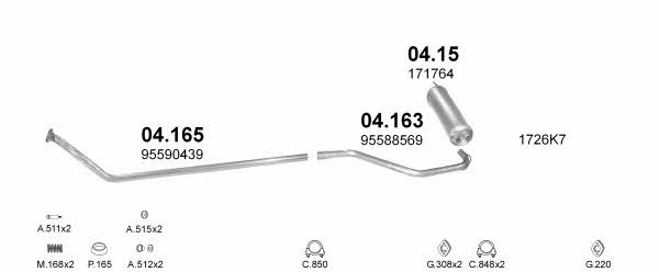 POLMO01413 Polmostrow Система выпуска отработаных газов