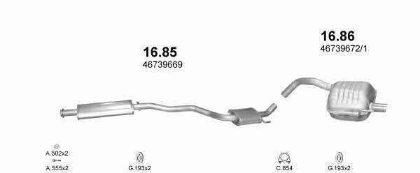 Polmostrow POLMO90143 Система выпуска отработаных газов POLMO90143: Купить в Украине - Отличная цена на EXIST.UA! POLMO90143 Polmostrow Система выпуска отработаных газов