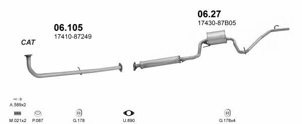 Polmostrow POLMO00178 Система випуску відпрацьованих газів POLMO00178: Купити в Україні - Добра ціна на EXIST.UA! POLMO00178 Polmostrow Система випуску відпрацьованих газів