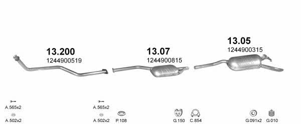 Polmostrow POLMO05134 Система выпуска отработаных газов POLMO05134: Купить в Украине - Отличная цена на EXIST.UA! POLMO05134 Polmostrow Система выпуска отработаных газов