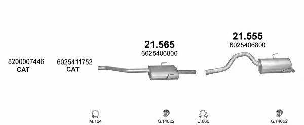 POLMO99228 Polmostrow Система выпуска отработаных газов