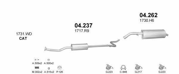 POLMO90061 Polmostrow Система випуску відпрацьованих газів