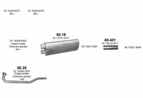 Polmostrow POLMO06906 Система випуску відпрацьованих газів POLMO06906: Купити в Україні - Добра ціна на EXIST.UA! POLMO06906 Polmostrow Система випуску відпрацьованих газів