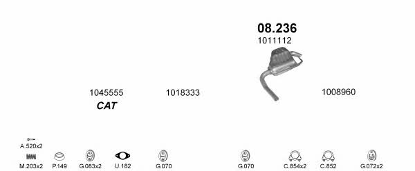 POLMO03463 Polmostrow Система выпуска отработаных газов