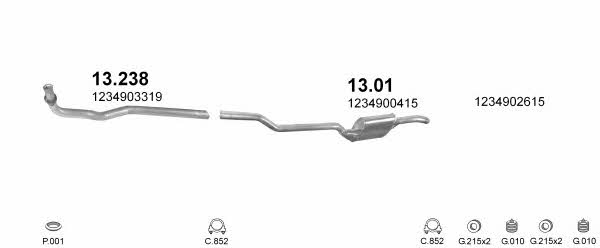POLMO05444 Polmostrow Система випуску відпрацьованих газів