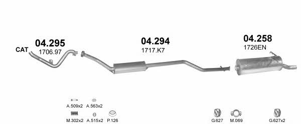 POLMO22264 Polmostrow Система выпуска отработаных газов