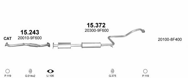 POLMO99388 Polmostrow Система випуску відпрацьованих газів