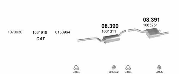POLMO03293 Polmostrow Система выпуска отработаных газов