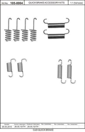 Комплект монтажный тормозных колодок Quick brake 105-0004