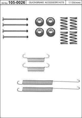 Комплект монтажный тормозных колодок Quick brake 105-0026