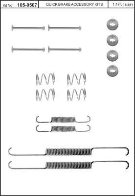 Комплект монтажный тормозных колодок Quick brake 105-0507