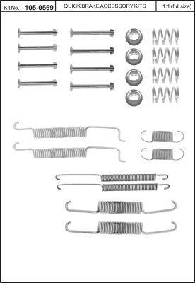 Комплект монтажный тормозных колодок Quick brake 105-0569
