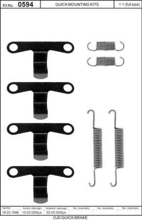 Ремкомплект колодок стояночного тормоза Quick brake 105-0594
