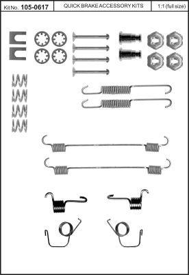 Комплект монтажный тормозных колодок Quick brake 105-0617