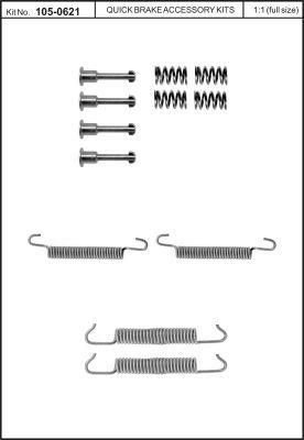 Ремкомплект колодок стояночного тормоза Quick brake 105-0621