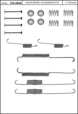 Комплект монтажный тормозных колодок Quick brake 105-0640