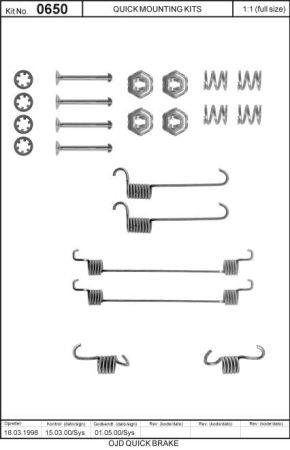 Комплект монтажный тормозных колодок Quick brake 105-0650