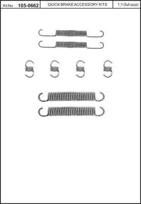 Комплект монтажный тормозных колодок Quick brake 105-0662