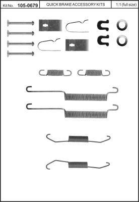 Комплект монтажный тормозных колодок Quick brake 105-0679