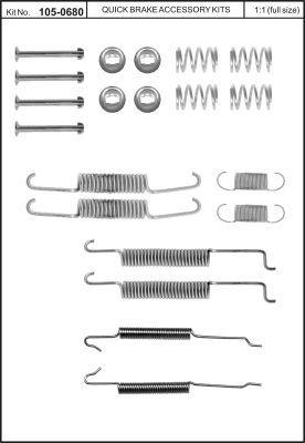 Комплект монтажный тормозных колодок Quick brake 105-0680