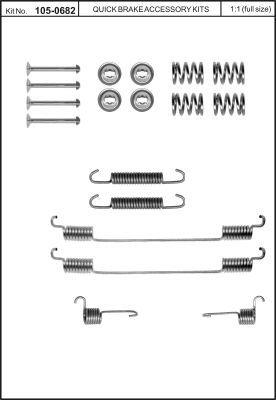 Комплект монтажный тормозных колодок Quick brake 105-0682
