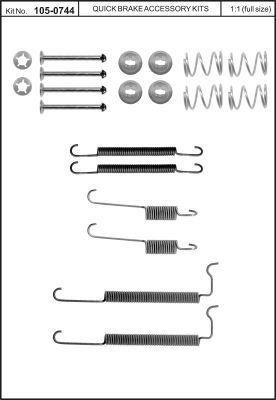 Комплект монтажный тормозных колодок Quick brake 105-0744