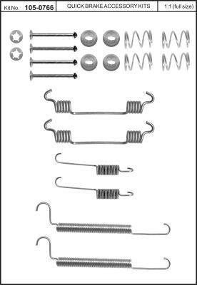 Комплект монтажный тормозных колодок Quick brake 105-0766