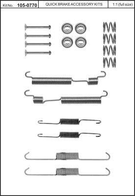 Комплект монтажный тормозных колодок Quick brake 105-0770