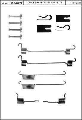 Комплект монтажный тормозных колодок Quick brake 105-0772
