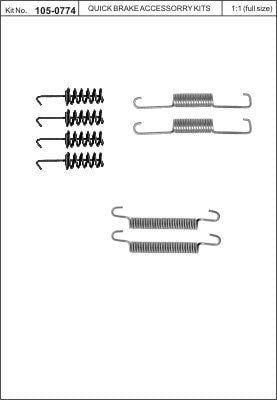 Ремкомплект колодок стояночного тормоза Quick brake 105-0774