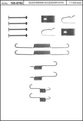 Комплект монтажный тормозных колодок Quick brake 105-0782