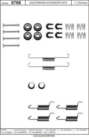 Ремкомплект колодок стояночного тормоза Quick brake 105-0788