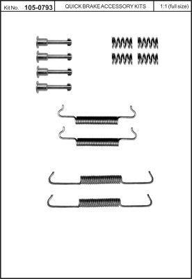 Ремкомплект колодок стояночного тормоза Quick brake 105-0793