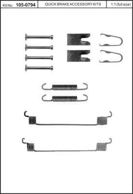 Комплект монтажный тормозных колодок Quick brake 105-0794