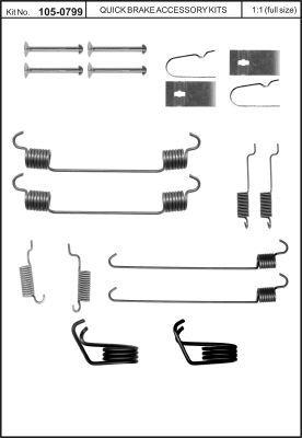 Комплект монтажный тормозных колодок Quick brake 105-0799