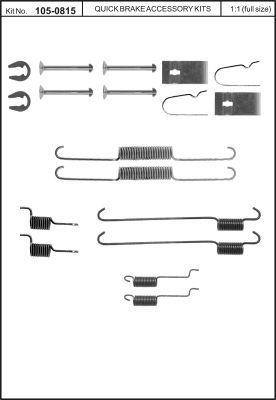 Комплект монтажный тормозных колодок Quick brake 105-0815