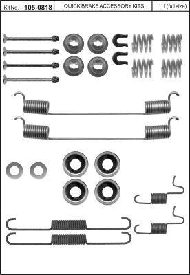 Комплект монтажный тормозных колодок Quick brake 105-0818