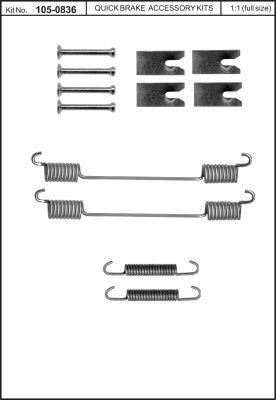 Комплект монтажный тормозных колодок Quick brake 105-0836