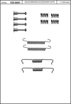 Ремкомплект колодок стояночного тормоза Quick brake 105-0841
