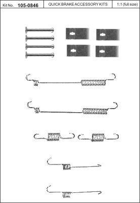 Комплект монтажный тормозных колодок Quick brake 105-0846
