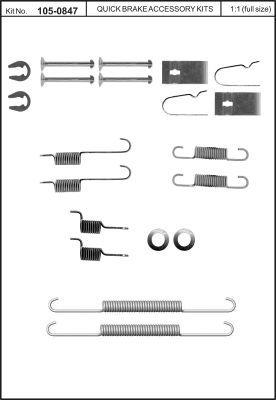 Комплект монтажный тормозных колодок Quick brake 105-0847