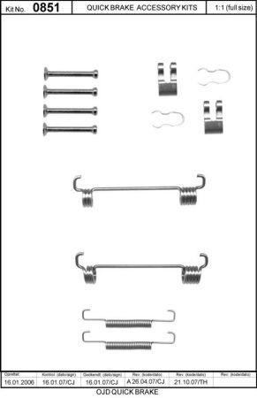 Ремкомплект колодок стояночного тормоза Quick brake 105-0851
