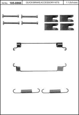 Комплект монтажный тормозных колодок Quick brake 105-0866