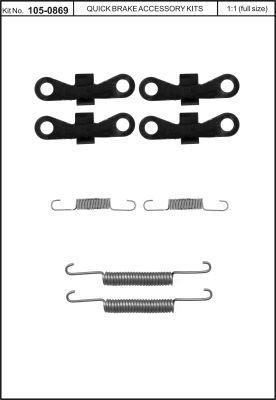 Комплект монтажный тормозных колодок Quick brake 105-0869