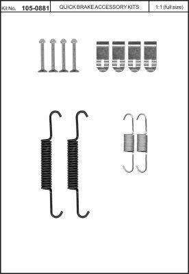Ремкомплект колодок стояночного тормоза Quick brake 105-0881